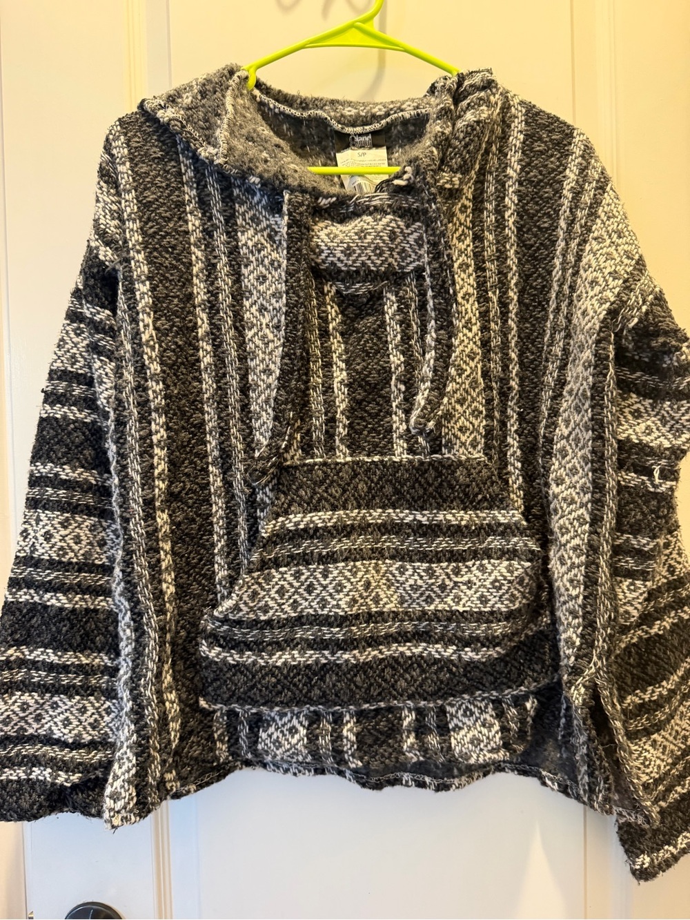 & Other Stories Black and White Striped Baja Pullover Hoodie